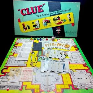 1950 Clue Game by Parker Brothers 100% Complete
